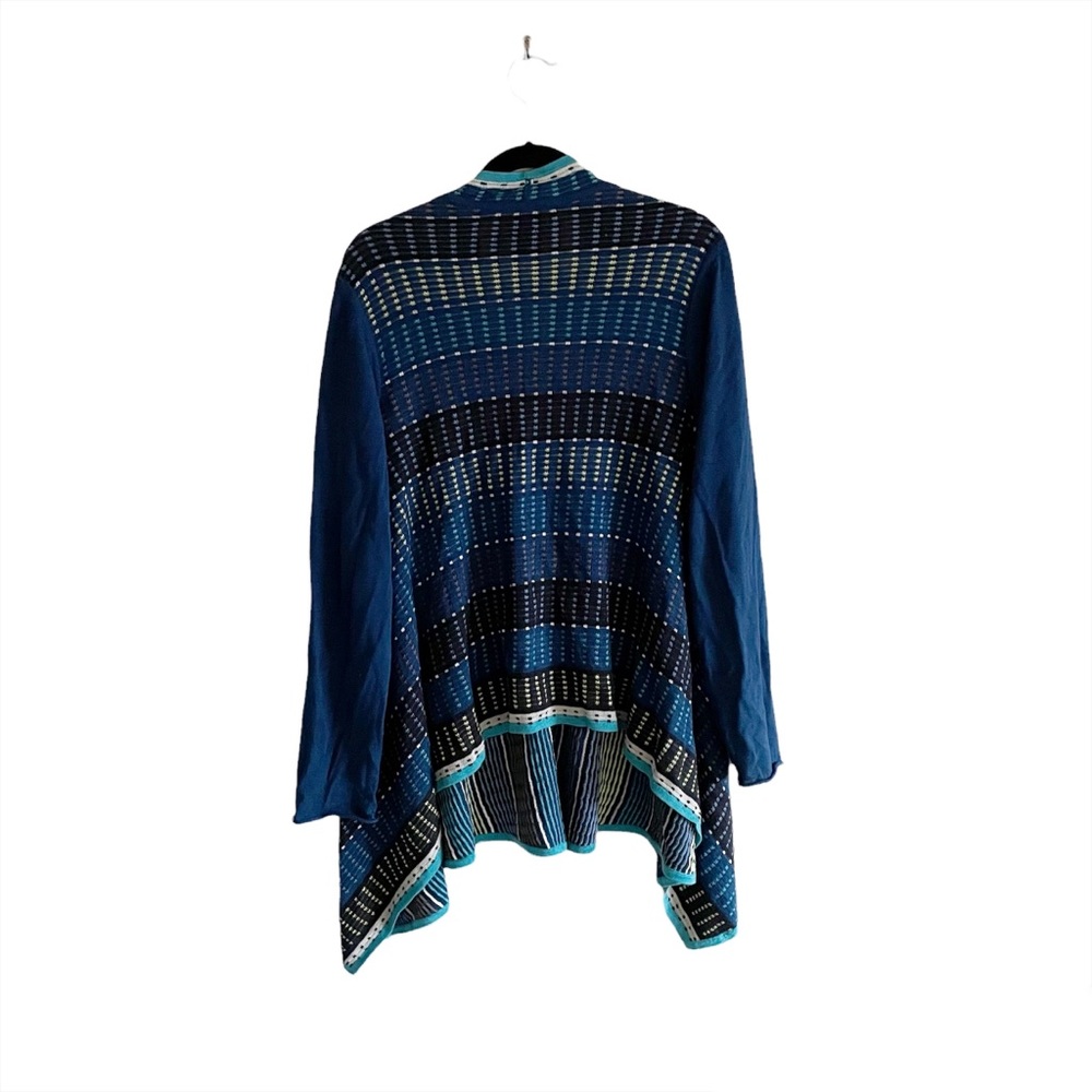 Nic+Zoe V Neck Striped Knit Pullover Baggy Loose Fit Sweater Size Medium - Picture 6 of 6